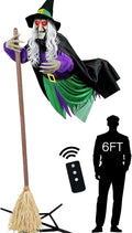 Halloween Decorations Outdoor - 11.5 Ft Flying Witch Halloween Animatronics / Witch Halloween Decor with