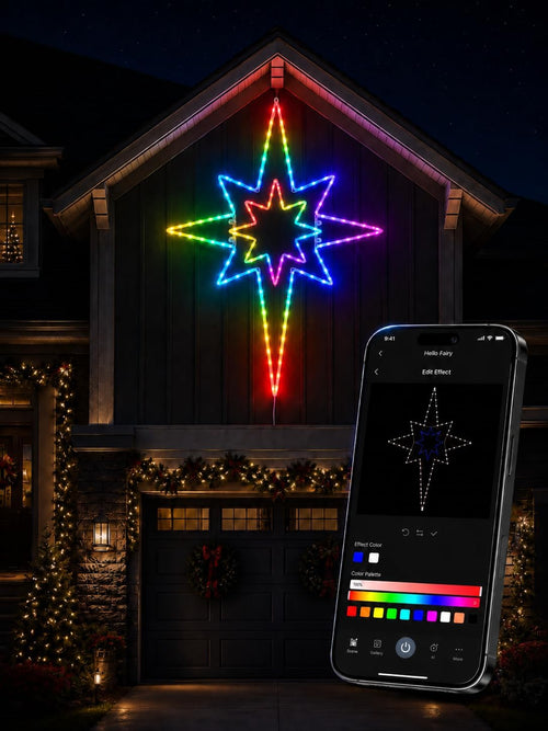 48inch Smart RGB Bethlehem Star Christmas Lights, App Control & DIY Colors