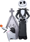 Gemmy 224416 Jack and Zero w/House-MD Scene-Disney Airblown Inflatable, Multicolor
