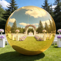 GYMMALL Gold Inflatable Mirror Ball 39.4", Reusable Reflective Ball 1PCS / Disco Balloons Indoor Outdoor