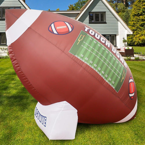 10FT Football Party Decorations - Outdoor Indoor Inflatable Decor Supplies / Built-in LED Light Blow Up