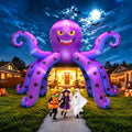 10 Ft Halloween Octopus Inflatable Arch Outdoor Decoration with LED Lights / Giant Purple Monster Octopus