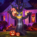 ZeahVeyora 12 ft Tall Halloween Inflatable Haunted Tree Decorations Outdoor / Black Inflatable Tree with