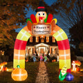 Danxilu 10FT Thanksgiving Inflatable Blow up Turkey Arch Outdoor Decoration / Built-in LED Lights, Blowups